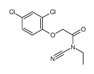 N-cyano-2-(2,4-dichlorophenoxy)-N-ethylacetamide Structure