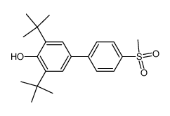 4-(Methylsulfonyl)-3',5'-di-tert-butyl-4'-hydroxy-1,1'-biphenyl结构式