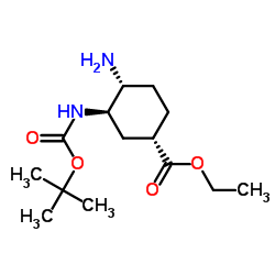 Ethyl (1S,3R,4R)-4-amino-3-({[(2-methyl-2-propanyl)oxy]carbonyl}amino)cyclohexanecarboxylate picture