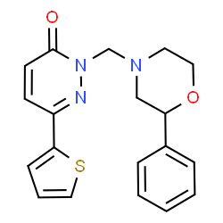 2-[(2-phenylmorpholin-4-yl)methyl]-6-(thiophen-2-yl)pyridazin-3(2H)-one结构式