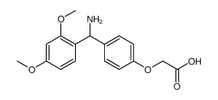 2-[4-[amino-(2,4-dimethoxyphenyl)methyl]phenoxy]acetic acid Structure