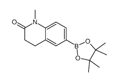 1-甲基-6-(4,4,5,5-四甲基-1,3,2-二氧硼杂环戊烷-2-基)-3,4-二氢喹啉-2(1H)-酮结构式