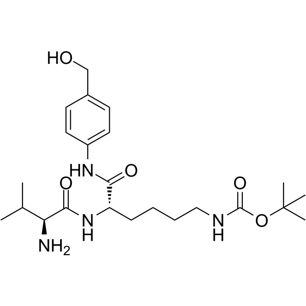 Val-Lys(Boc)-PAB Structure