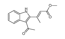 methyl 3-(2-(acetylindolyl))-2-butenoate结构式