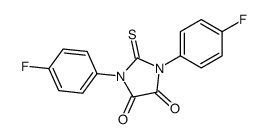 1,3-bis(4-fluorophenyl)-2-sulfanylideneimidazolidine-4,5-dione结构式