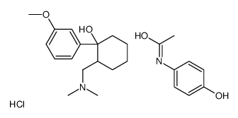 2-[(dimethylamino)methyl]-1-(3-methoxyphenyl)cyclohexan-1-ol,N-(4-hydroxyphenyl)acetamide,hydrochloride Structure