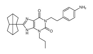 1-(4-Aminophenethyl)-8-(3-noradamantyl)-3-propylxanthine Structure