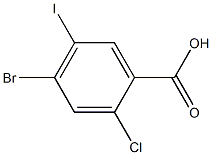 4-Bromo-2-chloro-5-iodo-benzoic acid结构式