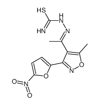 (2E)-2-{1-[5-Methyl-3-(5-nitro-2-furyl)-1,2-oxazol-4-yl]ethyliden e}hydrazinecarbothioamide Structure