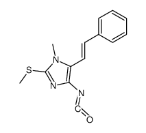 4-Isocyanato-1-methyl-2-(methylthio)-5-(2-phenylethenyl)imidazole Structure