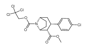 (1R,2S,3S,5S)-2-methyl 8-(2,2,2-trichloroethyl) 3-(4-chlorophenyl)-8-azabicyclo[3.2.1]octane-2,8-dicarboxylate结构式