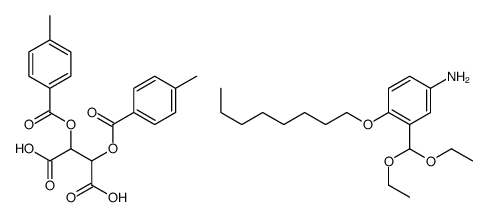 2,3-bis[(4-methylbenzoyl)oxy]butanedioic acid,3-(diethoxymethyl)-4-octoxyaniline结构式