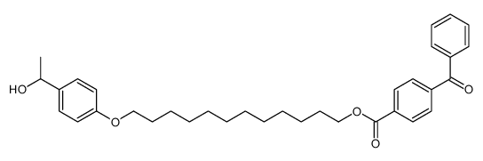 12-[4-(1-hydroxyethyl)phenoxy]dodecyl 4-benzoylbenzoate Structure