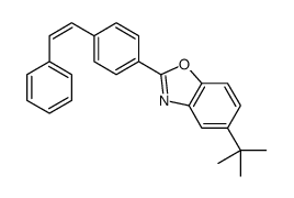 5-tert-butyl-2-[4-(2-phenylethenyl)phenyl]-1,3-benzoxazole Structure