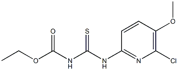 Carbamic acid, N-[[(6-chloro-5-methoxy-2-pyridinyl)amino]thioxomethyl]-, ethyl ester Structure