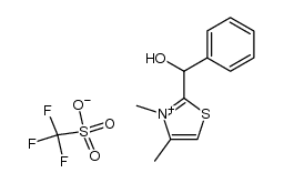 2-(α-hydroxybenzyl)-3,4-dimethylthiazolium trifluoromethanesulfonate Structure