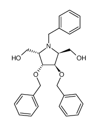 N-benzyl-3,4-di-O-benzyl-2,5-dideoxy-2,5-imino-L-iditol Structure