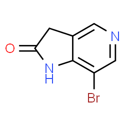 7-溴-1h,2h,3h-吡咯并[3,2-c]吡啶-2-酮结构式