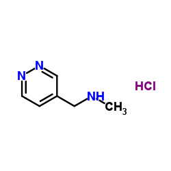 N-Methyl-1-(4-pyridazinyl)methanamine hydrochloride (1:1)结构式