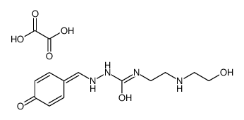 1-[2-(2-hydroxyethylamino)ethyl]-3-[(4-oxocyclohexa-2,5-dien-1-ylidene)methylamino]urea,oxalic acid Structure