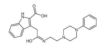 3-[2-oxo-2-[2-(4-phenylpiperazin-1-yl)ethylamino]ethyl]-1H-indole-2-carboxylic acid结构式