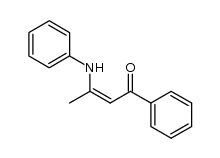 (Z)-3-methyl-1-phenyl-3-(phenylamino)prop-2-en-1-one结构式