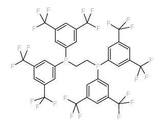 1,2-Bis(bis(3,5-bis(trifluoromethyl)phenyl)phosphanyl)ethane structure