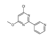 4-CHLORO-6-METHOXY-2-(3-PYRIDINYL)PYRIMIDINE结构式