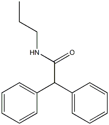 2,2-二苯基-N-丙基乙酰胺结构式
