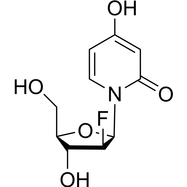 2′-Deoxy-2′-fluoro-3-deaza-arabinouridine Structure