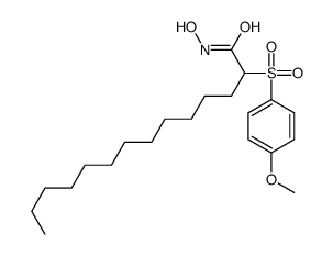 N-hydroxy-2-(4-methoxyphenyl)sulfonyltetradecanamide结构式