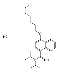 (4-heptoxynaphthalene-1-carboximidoyl)-di(propan-2-yl)azanium,chloride结构式