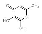 4H-Pyran-4-one,3-hydroxy-2,6-dimethyl-结构式