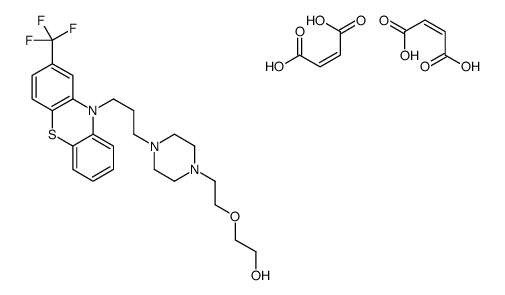 (Z)-but-2-enedioic acid,2-[2-[4-[3-[2-(trifluoromethyl)phenothiazin-10-yl]propyl]piperazin-1-yl]ethoxy]ethanol Structure