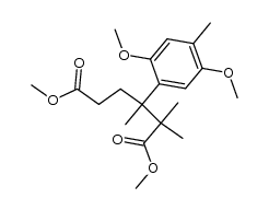 dimethyl 2,2,3-trimethyl-3-(2,5-dimethoxy-4-methylphenyl)adipate结构式