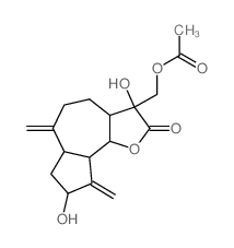 Azuleno[4,5-b]furan-2(3H)-one,3-[(acetyloxy)methyl]decahydro-3,8-dihydroxy-6,9-bis(methylene)-,(3R,3aR,6aR,8S,9aR,9bR)-结构式