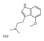 2-(4-Methoxy-1H-indol-3-yl)-N,N-dimethylethanamine hydrochloride (1:1)结构式