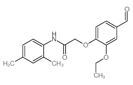 2-(2-ETHOXY-4-FORMYLPHENOXY) ACETIC ACID, N-(2,4-DIMETHYLPHENYL)AMIDE结构式