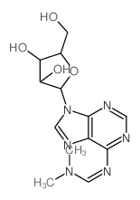 Methanimidamide, N'-(9-b-D-arabinofuranosyl-9H-purin-6-yl)-N,N-dimethyl- Structure