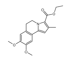 ethyl 8,9-dimethoxy-2-methyl-5,6-dihydropyrrolo[2,1-a]isoquinoline-3-carboxylate结构式