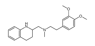 1,2,3,4-Tetrahydro-N-(3,4-dimethoxyphenethyl)-N-methyl-2-quinolinemethanamine结构式