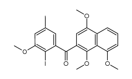 (2-iodo-3-methoxy-5-methylphenyl)(1,4,8-trimethoxy-2-naphthyl)methanone结构式