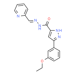 (E)-3-(3-ethoxyphenyl)-N-(pyridin-2-ylmethylene)-1H-pyrazole-5-carbohydrazide picture