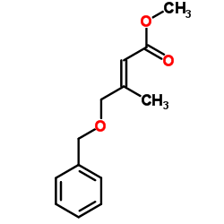 (2E)-3-Methyl-4-(benzyloxy)-2-butenoic Acid Methyl Ester Structure