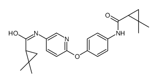 (1S)-N-[4-[5-[[(1S)-2,2-dimethylcyclopropanecarbonyl]amino]pyridin-2-yl]oxyphenyl]-2,2-dimethylcyclopropane-1-carboxamide结构式