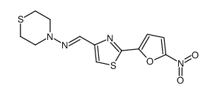 1-[2-(5-nitrofuran-2-yl)-1,3-thiazol-4-yl]-N-thiomorpholin-4-ylmethanimine结构式