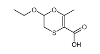 1,4-Oxathiin-3-carboxylicacid,6-ethoxy-5,6-dihydro-2-methyl-(9CI) structure