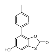 5-hydroxy-7-(4-methylphenyl)-1,3-benzoxathiole-2-one结构式