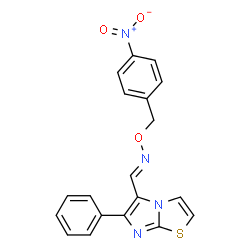 6-PHENYLIMIDAZO[2,1-B][1,3]THIAZOLE-5-CARBALDEHYDE O-(4-NITROBENZYL)OXIME结构式