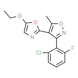 2-[3-(2-CHLORO-6-FLUOROPHENYL)-5-METHYL-4-ISOXAZOLYL]-1,3-OXAZOL-5-YL ETHYL ETHER Structure